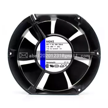 Новый оригинальный 6424/2 DC 24V 30W ШИМ-инвертор Охлаждающий вентилятор 17251 17 см 172 * мм