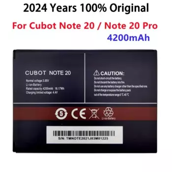 Новый оригинальный аккумулятор 2024 года для Cubot Note 20/Note 20 Pro, 4200 мАч, аккумулятор для мобильного телефона, быстрая доставка