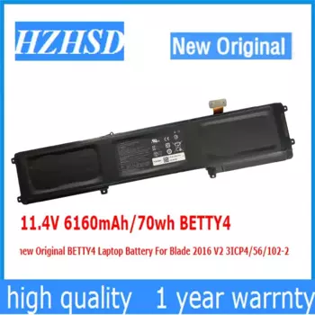 Новый оригинальный аккумулятор для ноутбука Blade 11,4 V2 3ICP4/6160-2, 2016 в, 56/102 мАч/70 Вт-ч