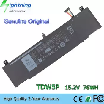 Новый оригинальный аккумулятор для ноутбука TDW5P 15,2 В 76 Втч для Dell Alienware 13 R3 ALW13C D1738 D2718 D2728 V9XD7 4RRR3 JFWX7
