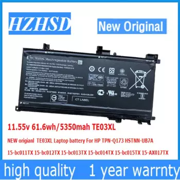 Новый оригинальный аккумулятор для ноутбука TE03XL 11,55 в 61.6 Вт/ч/5350 мА/ч, TE03XL, для HP 15-bc011TX 15-bc012TX 15-bc013TX