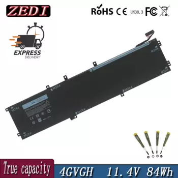 Новый оригинальный аккумулятор ZEDI 4gvgh для ноутбука DELL Precision 5510 XPS 15 9550 series 1P6KD T453X 11,4 V 84WH
