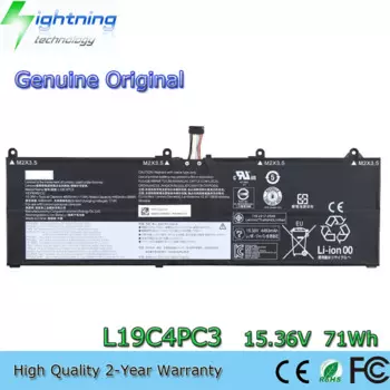 Новый оригинальный L19C4PC3 15,36 V 71Wh Аккумулятор для ноутбука Lenovo Legion S7 15IMH6 15IMH5 L19M4PC3 5B10Z49581 41CP4/62/141