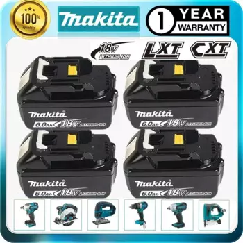 Новый оригинальный Makita BL1860 BL1850B BL1850 BL1840 BL1830 отвертка и зарядное устройство 18 в запасные аккумуляторы для электроинструмента.