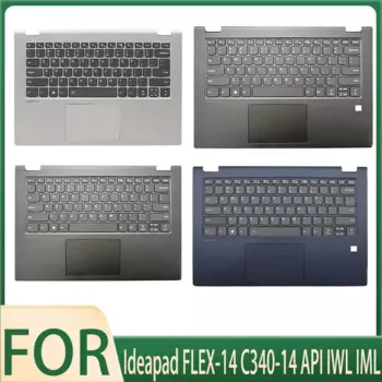 Новый оригинальный ноутбук Ideapad FLEX-14 C340-14 API IWL IML с подсветкой, упором для рук, верхний корпус, лицевая панель клавиатуры, верхняя крышка