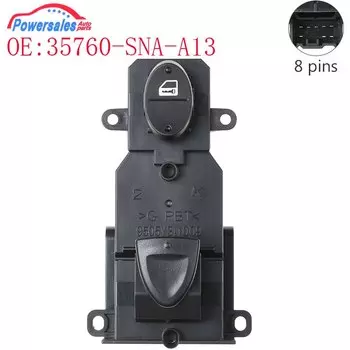 Новый передний правый пассажирский боковой дверной выключатель для окна Honda Civic 2006-2011 35760-SNA-A13 35760SNAA13