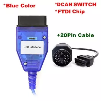 Новый переключатель, полные чипы для BMW INPA, профессиональная диагностика USB, INPA K + DCAN OBD2 считыватель кодов FTDI FT232RL, зеленая печатная плата