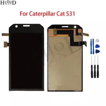 Новый протестированный ЖК-дисплей для Caterpillar CAT S31, ЖК-дисплей, сенсорный экран, полноэкранный дисплей, ЖК-дисплей в сборе, замена