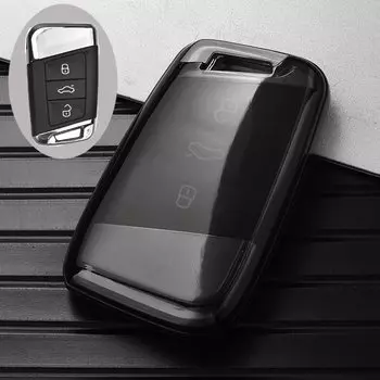 Новый прозрачный мягкий чехол из ТПУ для автомобильных ключей, сумка для VW Volkseagen Passat B8 Magotan для Skoda Superb A7 Kodiaq, брелок для сиденья