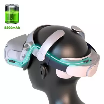 Новый ремешок для аккумулятора T2 для Oculus Quest 2 Elite, ремешок на голову 5200 мАч, внешний аккумулятор для зарядки, регулируемые удобные аксессуары для VR-гарнитуры