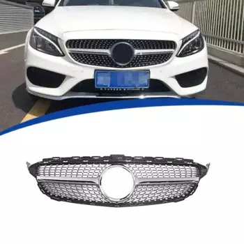 Новый! Решетка переднего бампера Racing Grill Diamond без камеры для Mercedes Benz C W205 C205 S205 2014-2018 C180 C200 C250 C260 C300 M