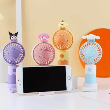 Новый ручной аниме кавайный веер Sanrio Cinnamoroll Kuromi Милая моя мелодия Usb зарядный веер двухскоростные ветряные игрушки для детей