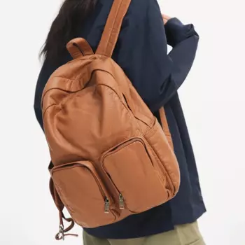 Новый рюкзак из промытой кожи, высококачественные кожаные женские рюкзаки, школьный рюкзак для девочек, дорожная сумка, женские сумки