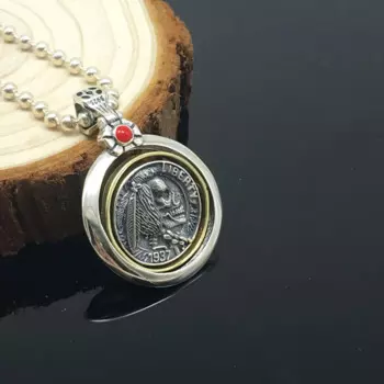 Новый серебряный кулон в виде черепа, вращающийся кулон для мужчин и женщин, серебро 925 пробы, стильная подвеска в стиле ретро