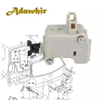 Новый серводвигатель замка багажника багажника, подходит для VW Golf Jetta MK4 Passat B5 Beetle 3B 5827061 Б 3Б 0959781 C 7л 6959781 1С 0827425