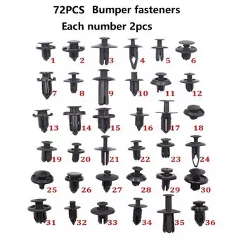 Новый смешанный автомобильный бампер, колесо для бровей, крыло, пластиковый крепежный винт, заклепка для всех автомобилей, набор зажимов