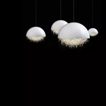 Новый Современный дизайнерский металлический подвесной светильник со стразами, внутреннее освещение, люстра, светильник для гостиной, столовой