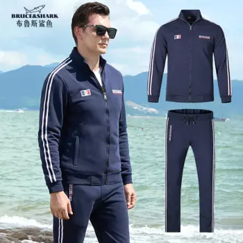 Новый спортивный костюм, мужская спортивная одежда, мужской спортивный костюм с акулой, комплект из 2 предметов, бейсбол, повседневная мода, прыжки, бег, большой размер 3xl