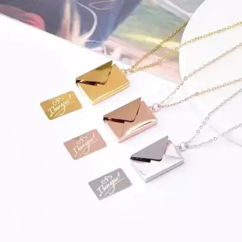 Новый стиль i love you кулон в форме конверта gift