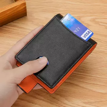 Новый стильный кожаный кошелек мужской короткий кошелек 2023 новый стильный кожаный Отсоединяемый кошелек для кредитных карт