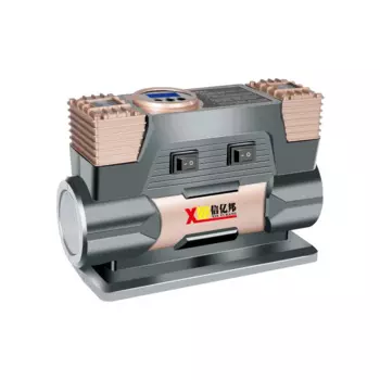 Новый сверхмощный автомобильный воздушный насос с двойным цилиндром 12 В постоянного тока, компрессор, автомобильный металлический насос для шин с зеркальной фотографией