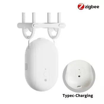 Новый T U I Track Roman Rod Tuya Zigbee Bluetooth Двигатель для штор с крючками Умный шторный толкатель Робот Siri Google Home Alexa Voice