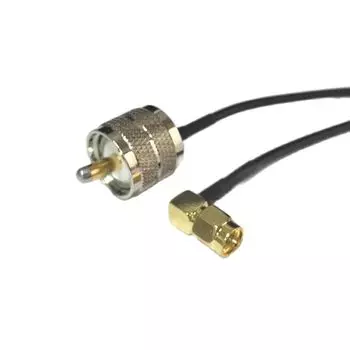 Новый UHF-папа PL259 переключатель SMA штекер RA прямоугольный соединительный кабель RG174 20 см 8 "адаптер
