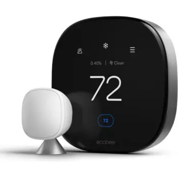 Новый умный термостат ecobee премиум-класса с умным датчиком и монитором качества воздуха-Программируемый Wi-Fi термостат-работает с Siri