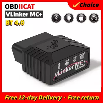 Новый!! Vgate VLinker MC + ELM 327 V2.2 BT 4,0 ELM327 OBD 2 OBD2 для Android/IOS сканер автомобильный диагностический инструмент