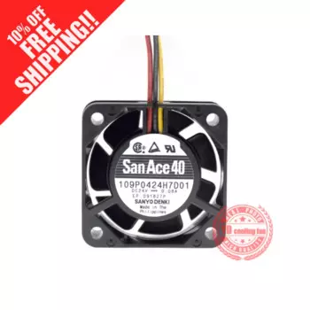Новый вентилятор охлаждения SANYO DENKI SAN ACE 109P0424H7D01 4015 24V 0.08A FANUC