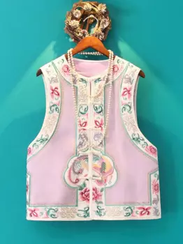 Новый весенний Ацетатный китайский жилет Ruyi с вышивкой фиолетовый кардиган в ретро-национальном стиле