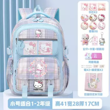 Новый вместительный школьный рюкзак Sanrio Hello Kitty для девочек, детский рюкзак