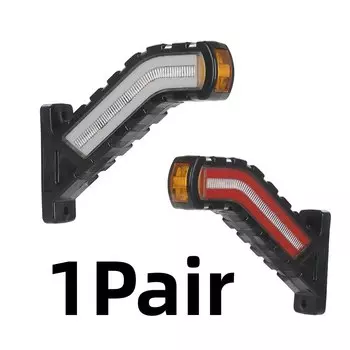 Новый водонепроницаемый светодиодный габаритный фонарь для прицепа, боковой габаритный фонарь для грузовика, 12 В-24 В, освещение, неоновый боковой габаритный фонарь для прицепа, 2 шт.