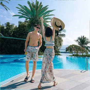 Новый женский раздельный Комплект из трех предметов, скрывающий живот, привлекательный купальник со стальной поддержкой, женские пляжные штаны, весенний купальник