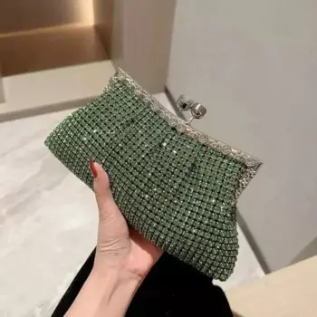 Новый женский роскошный вечерний клатч со стразами, съемная цепочка, свадебный кошелек, сумка для выпускного вечера, женская элегантная вечерняя сумка на плечо