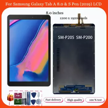 Новый ЖК-дисплей для Samsung Galaxy Tab A 8,0 и S Pen (2019) , сенсорный экран с цифровым преобразователем в сборе для Tab A 8,0 LCD
