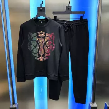 Новый Зимний спортивный костюм, свитшот, уличная одежда, повседневная толстовка с капюшоном и спортивные штаны, Мужская толстовка из чистого хлопка большого размера