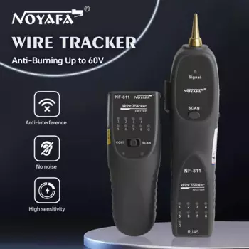 NOYAFA NF-811 Кабельный тестер RJ45 RJ11, детектор телефонных проводов/кабелей, сетевой кабельный трекер, инструмент для определения непрерывности
