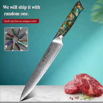 Нож для нарезки 8 дюймов, из дамасской стали