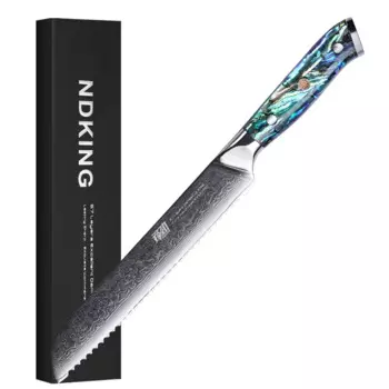 Нож FINDKING кухонные инструменты, нож, из дамасской стали, 8 дюймов, 67 слоев, для нарезки хлеба, пирожных