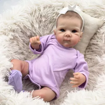 NPK 18 дюймов Bettie полный корпус Новорожденный ребенок Реалистичная кукла Cuddly ребенок многослойная живопись 3D кожа с ручным рисунком волос