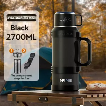 NRMEI 2л Термос из нержавеющей стали черный