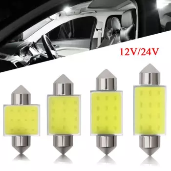 NSXINQI 2 шт. 31 мм 36 мм 39 мм 41 мм COB 3 Вт 12 чипов SMD светодиодный купольный гирлянда для внутренней панели белый свет 12 В 24 В