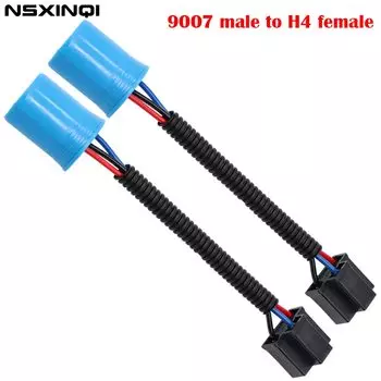 NSXINQI 2 шт. 9007 HB5 Штекерный разъем на H4 гнездовые разъемы преобразователь адаптер жгут проводов головсветильник свет противотумансветильник гнездо