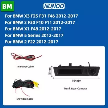 Nunoo 170 градусов 1920*1080P HD AHD камера заднего вида ночного видения автомобиля для серии Benz для BMW серии