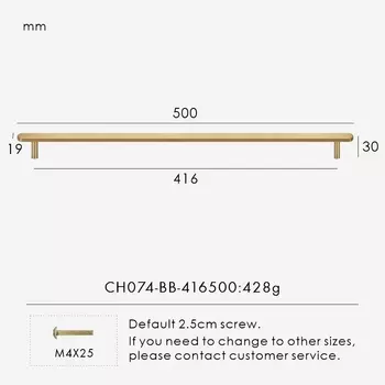 Nurlin латунная ручка для шкафа 4-25 дюймов