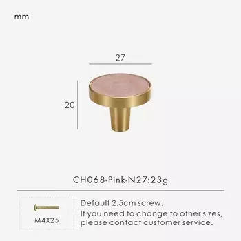 Nurlin латунные круглые белые розовые ручки для шкафа