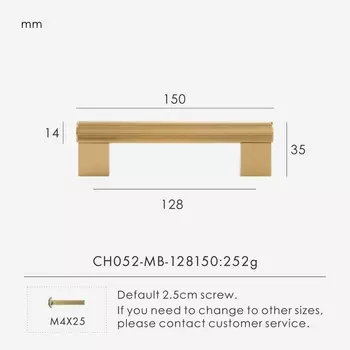 Nurlin латунные линейные ручки для шкафа