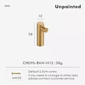 Nurlin необработанная латунь ручки для шкафа