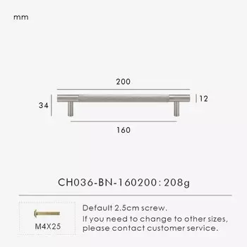 Nurlin ручки для шкафов из латуни с алмазной огранкой